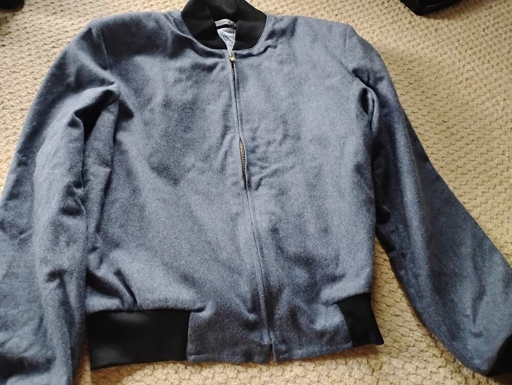 Vintage Valley Forge? Medium? Men's Military Uniform Wool Bomber Jacket Light...